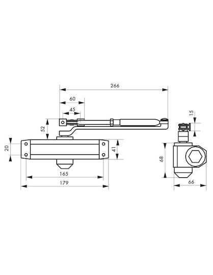 Thirard Door Return Mechanism Door Black
