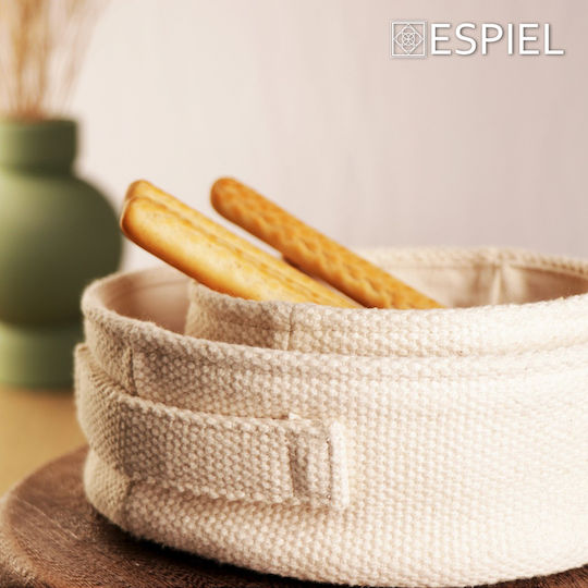 Espiel Storage Basket Fabric Beige 21x21x8cm 1pcs
