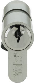 Yale Lock Cylinder 60mm with 3 Keys Silver
