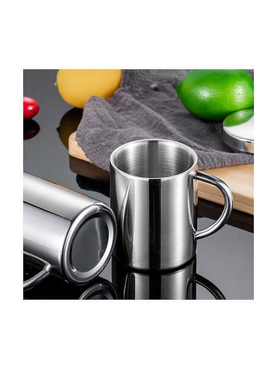 Koupakoupa Becher Metallisch Silber 300ml