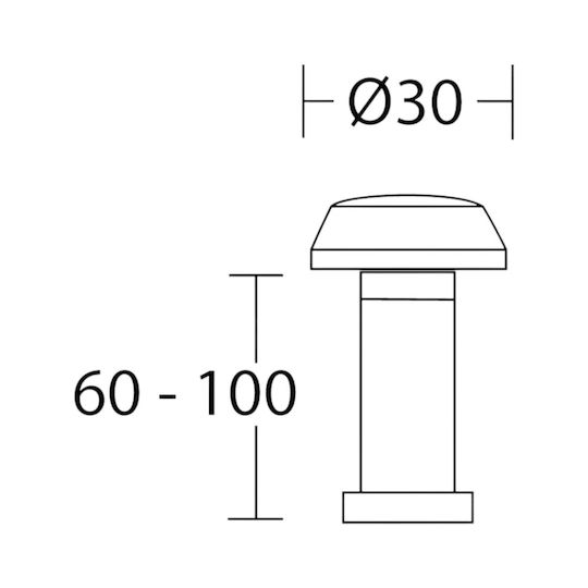 Convex Ματάκι για Πόρτα Πάχους 60-100mm Χρυσό