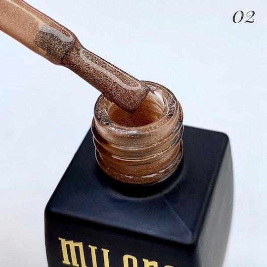 Milano Cosmetic Prizma Ημιμόνιμο Βερνίκι Νυχιών Μπρούτζινο Cat Eye 8ml