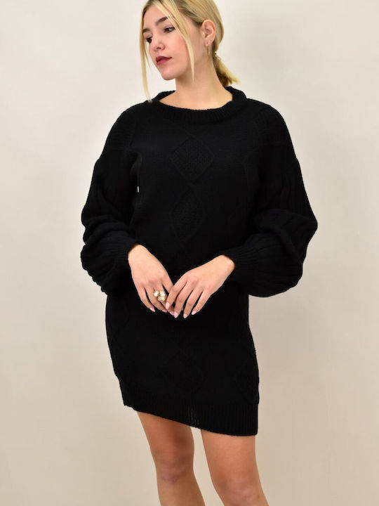 Potre Mini Dress Knitted Black