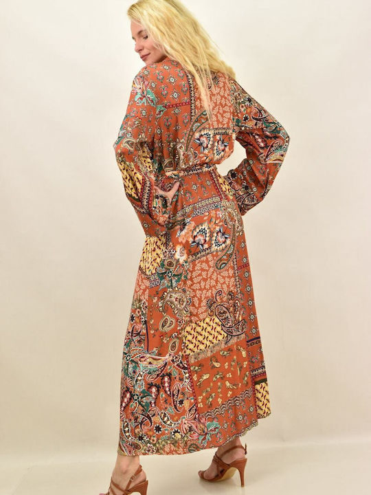 Maxi Hemdkleid Kleid Braun
