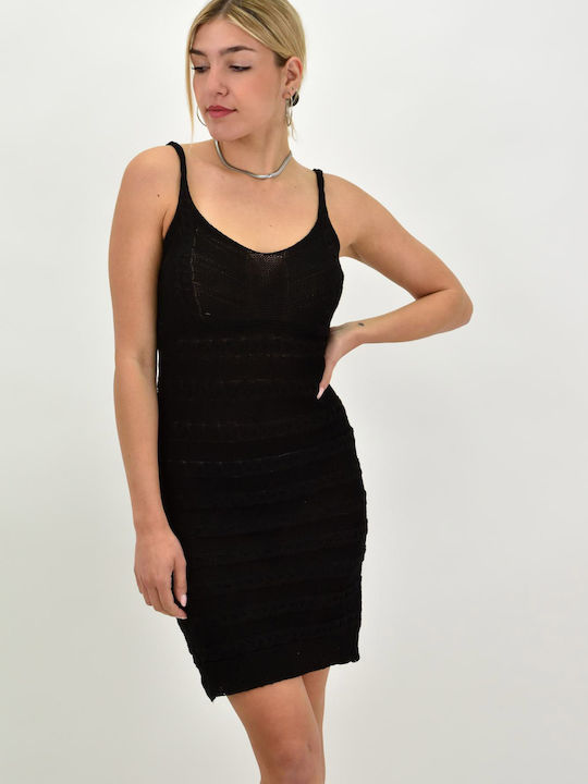 Potre Sommer Mini Kleid Schwarz