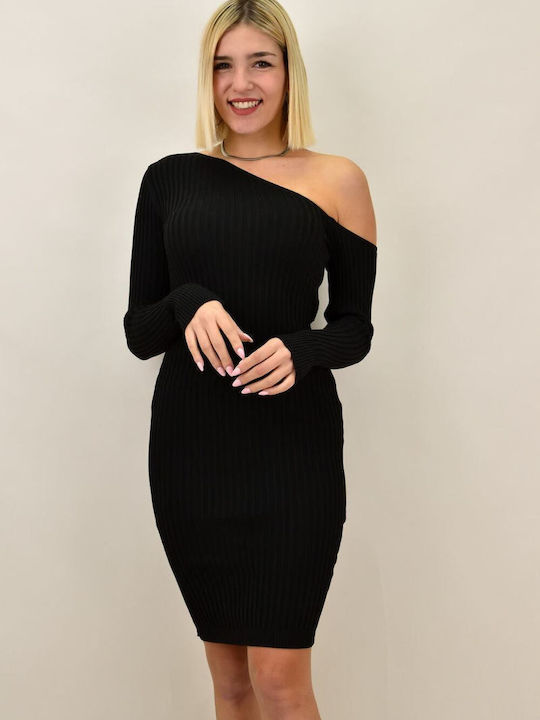 Potre Mini Rochie de Seară Negru