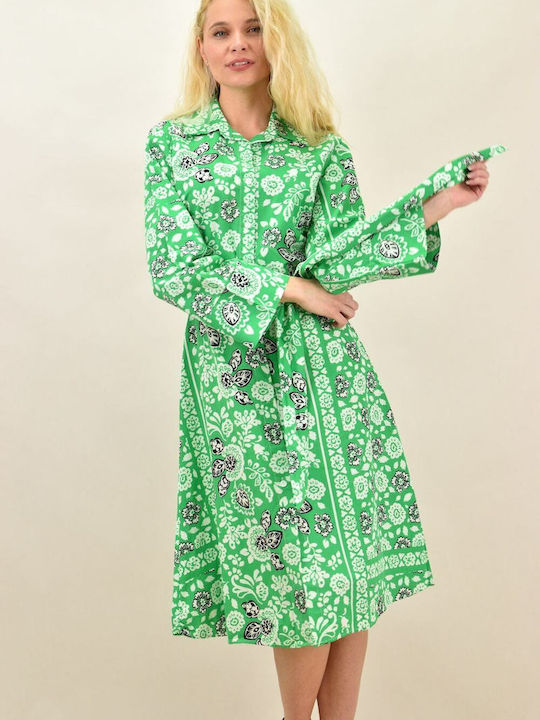 Potre Midi Φόρεμα Πράσινο