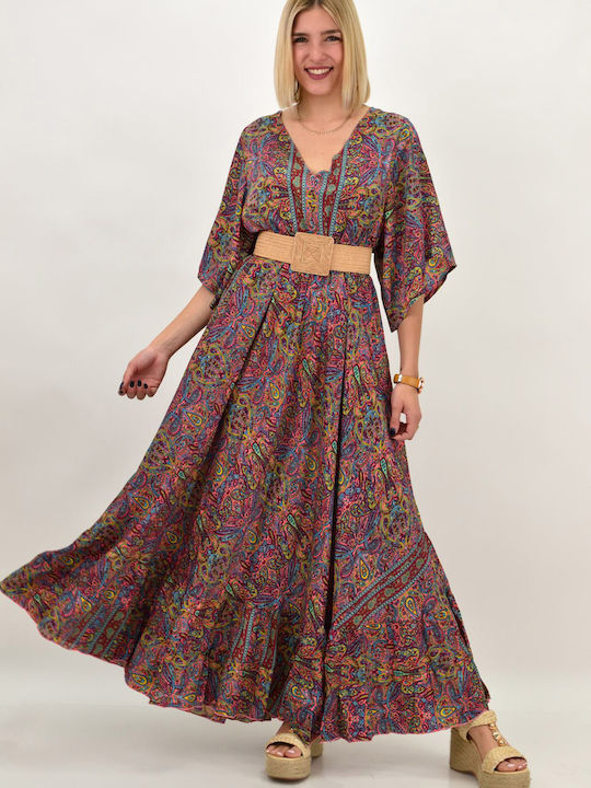 Summer Maxi Dress Burgundy