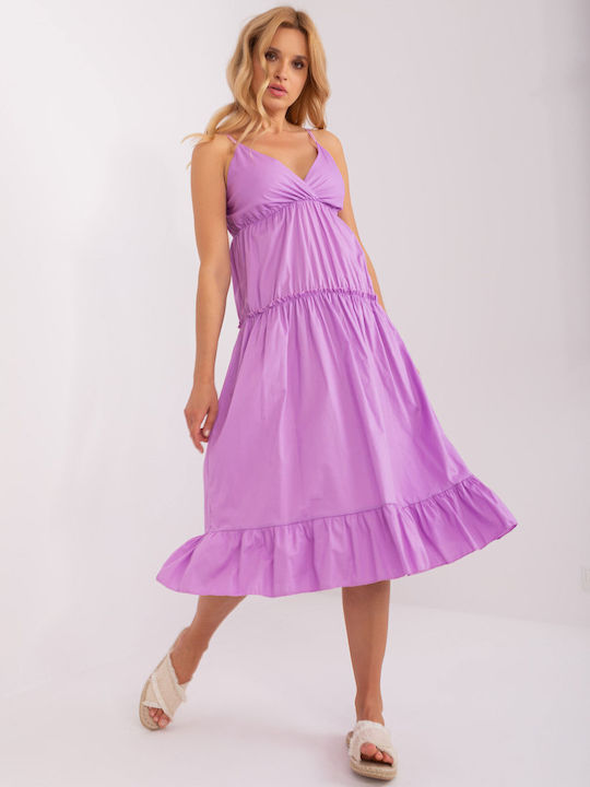 Och Bella Summer Midi Dress Purple