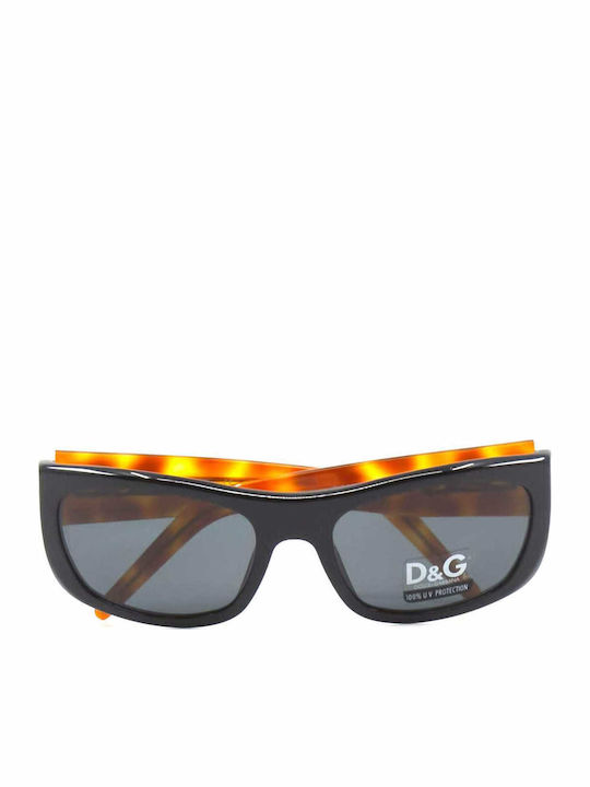 Dolce & Gabbana Unisex Sunglasses with Black Horn-Rimmed Frame and Brown Lenses DG3012 73287