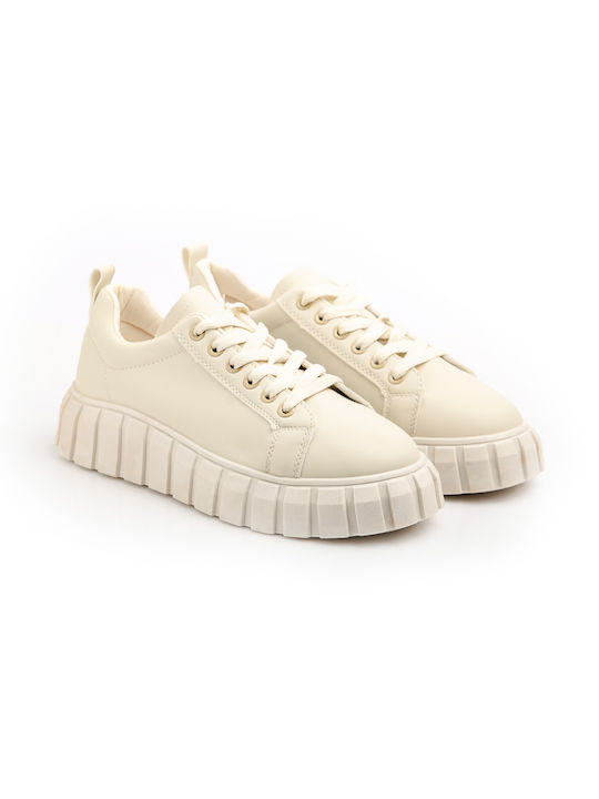 Malesa Flatforms Sneakers Beige