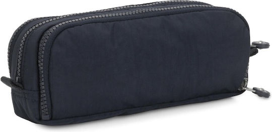 Kipling Gitroy Pencil Case Barrel with 3 Compartments Blue