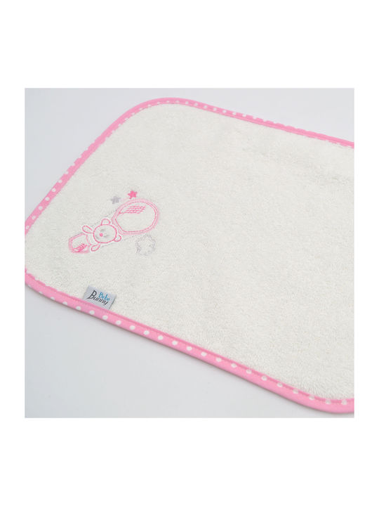 Bunny Bebe Shoulder Burp Cloth Pink 33x23cm -ROZ-POUA-AEROSTATO