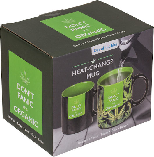 Out of the Blue Don't Panic It's Organic Чаша Керамична Черна 320ml