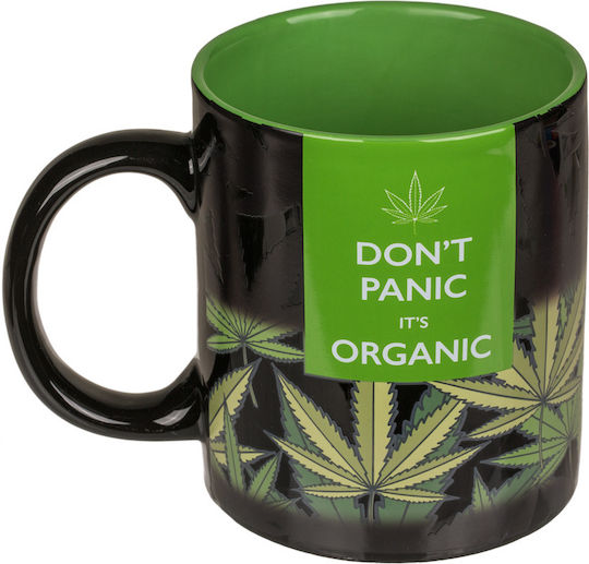 Out of the Blue Don't Panic It's Organic Чаша Керамична Черна 320ml