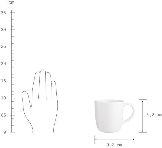 Butlers Becher Keramik Weiß 300ml