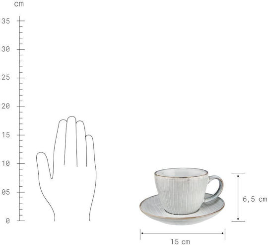 Butlers Cană Ceramică Gri 270ml