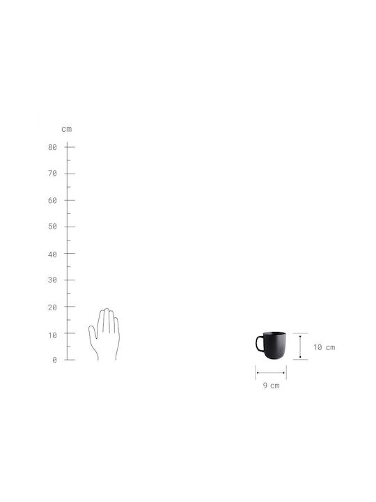 Butlers Cană Ceramică Neagră 400ml