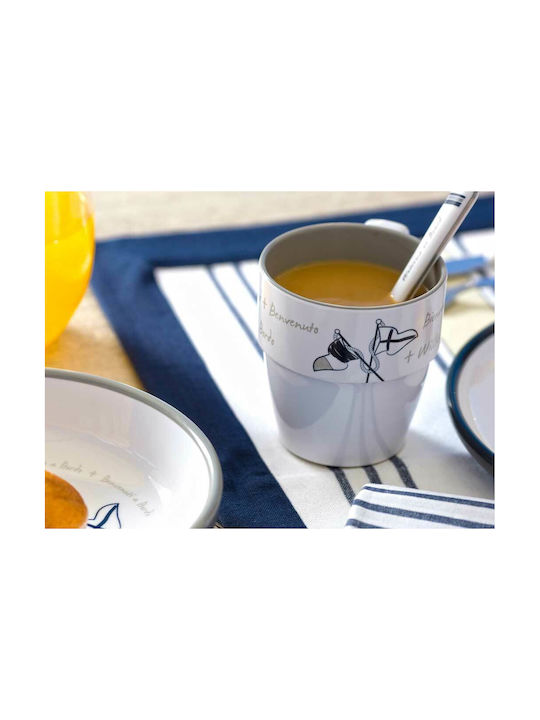 Marine Business Mug Plastic White 6pcs