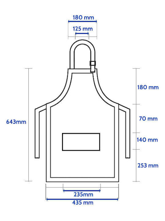 Koupakoupa Wasserdicht Küchenschürze Weiß KP_16357_APRON-BBQ-KID 1Stück