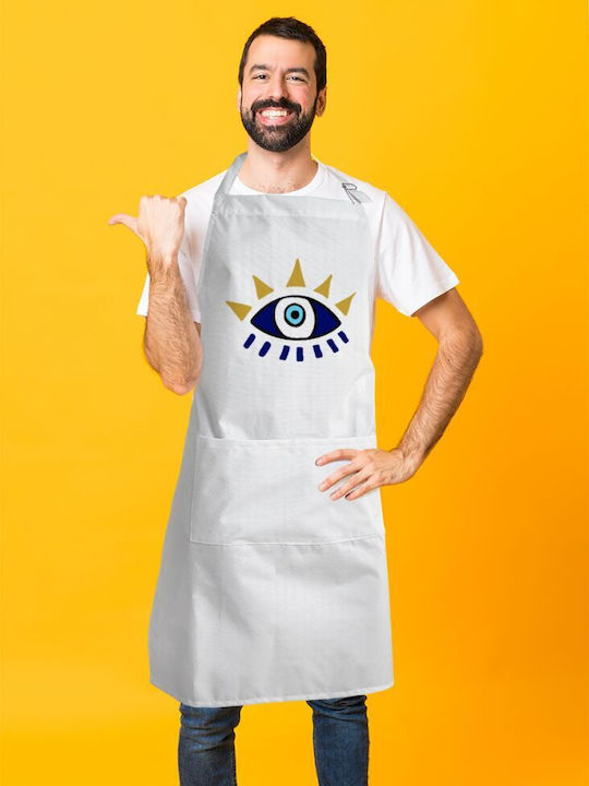 Koupakoupa Impermeabil Șorț de Bucătărie Albă KP_16860_APRON-BBQ-ADULT 1buc