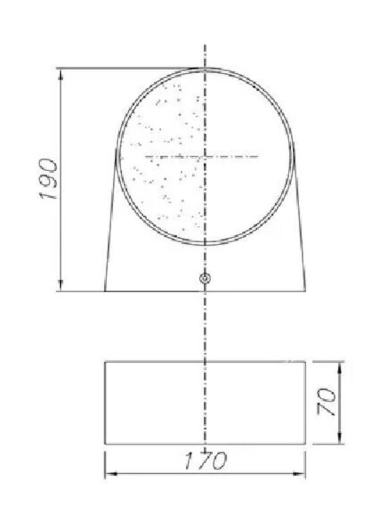 Forlight Επιτοίχια Εξωτερική Πλαφονιέρα IP44