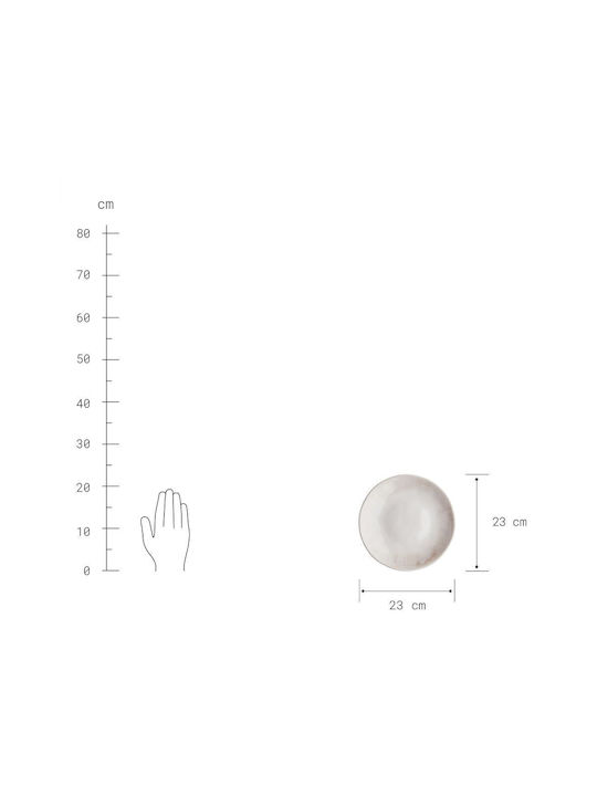 Butlers Atlantis Plate Shallow Ceramic Beige with Diameter 23cm