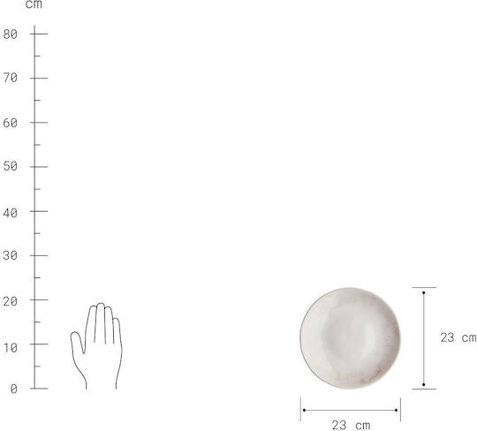 Butlers Atlantis Teller Untiefe Keramik Beige mit Durchmesser 23cm