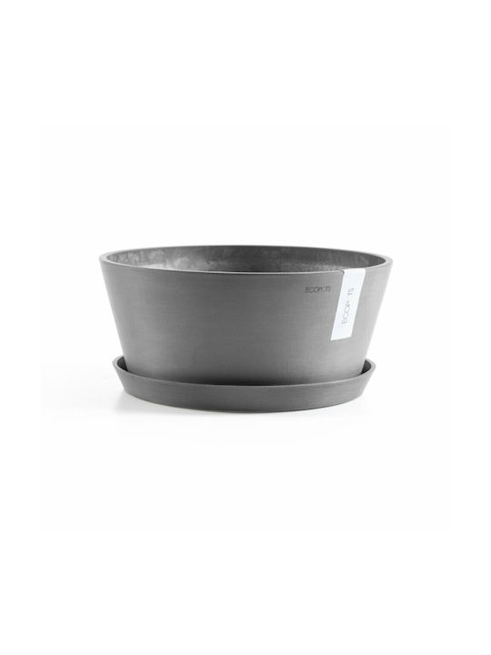 Ecopots Frankfurt Flower Pot 50x25cm in Gray Color 74.016.50G