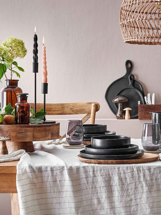 Butlers Casa Nova Farfurie joasă Ceramică Negru cu Diametru 22.5cm