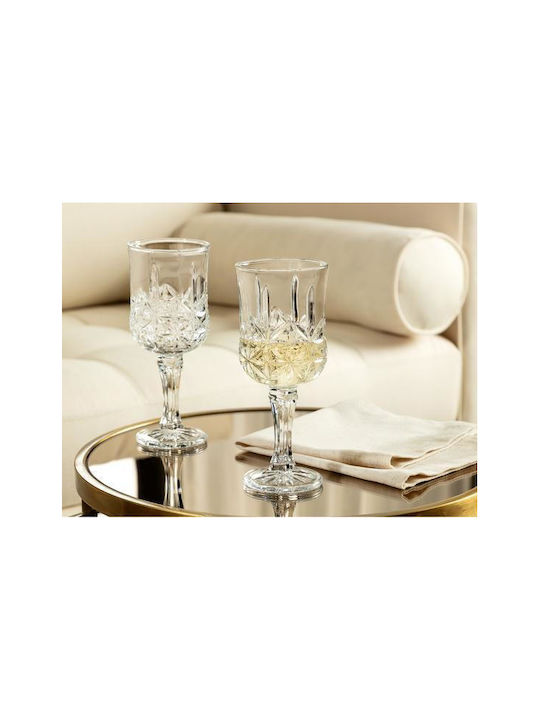 Madame Coco Set de Pahare pentru Vin Roșu din Sticlă Fără Colțuri 228ml 4buc