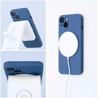 Mag Cover Silicone Back Cover Durable Blue (iPhone 14 Pro)