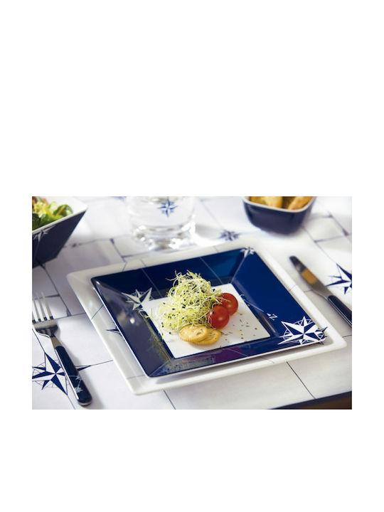 Marine Business Northwind Desert Serving Plate Square Made of Melamine Multicolour 21x21cm 6 Pieces