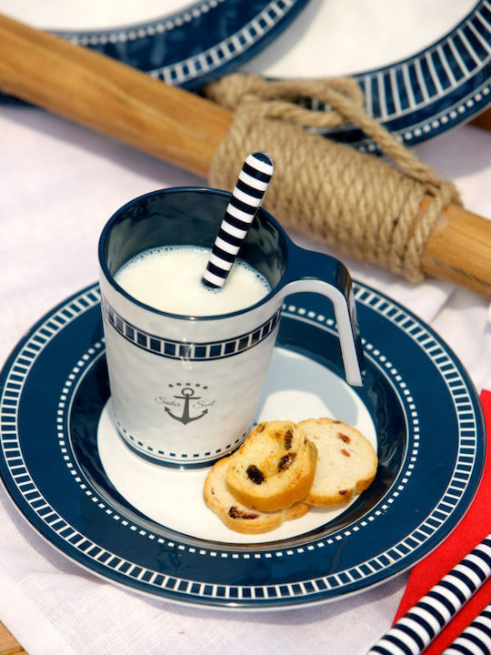 Marine Business Sailor Soul Multicolour Melamine Dessert Plate Diameter 20cm 6 Pieces