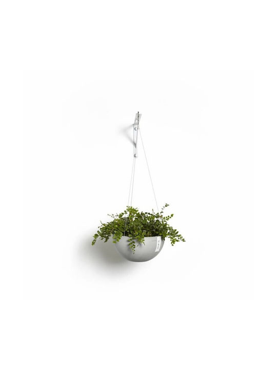 Ecopots Brussels Flower Pot Hanging 27x13cm in Gray Color 74.002.27S