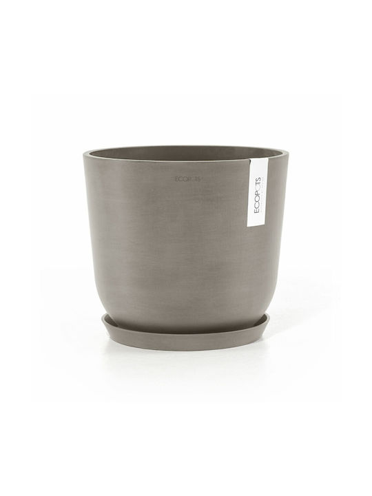 Ecopots Oslo Ghiveci Plastic Taupe 25x25x21.8cm.