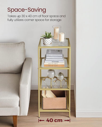 Bibliothek Goldene 40x30x95cm
