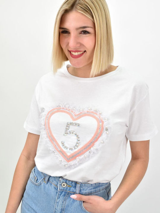 Γυναικείο T-shirt Λευκό