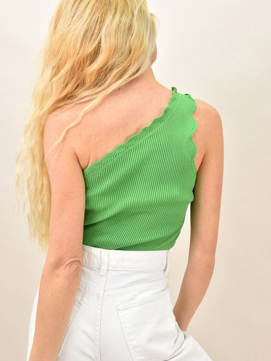 Potre Women's Summer Blouse Sleeveless Green