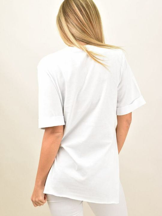 Γυναικείο Oversized T-shirt Λευκό