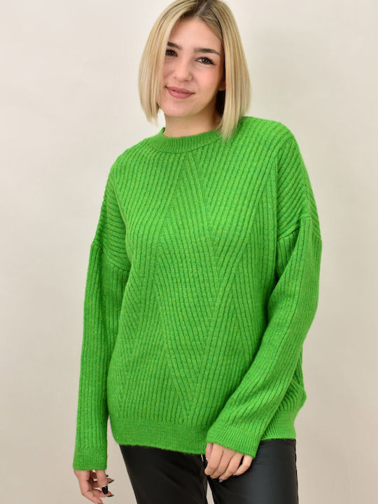 Potre Women's Long Sleeve Sweater Green