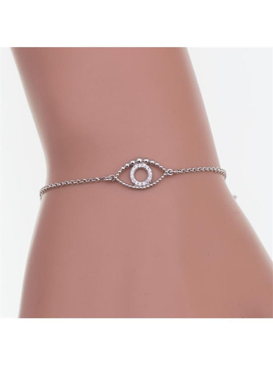 Paraxenies Damen Armband mit Design Auge aus Silber mit Zirkon