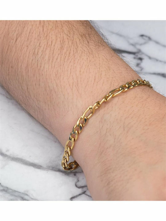 Paraxenies Bracelet Chain made of Steel Gold Plated