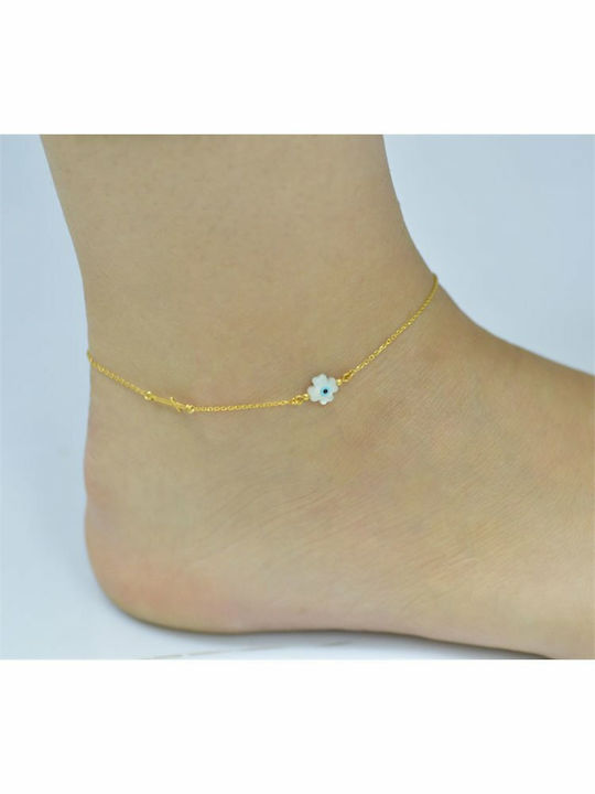 Paraxenies Bracelet Anklet Chain with design Eye made of Silver Gold Plated