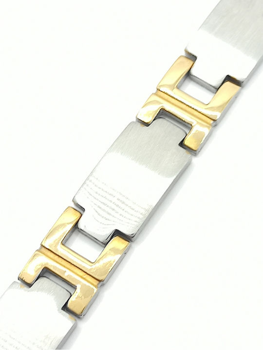 PS Silver Bracelet made of Steel Gold Plated