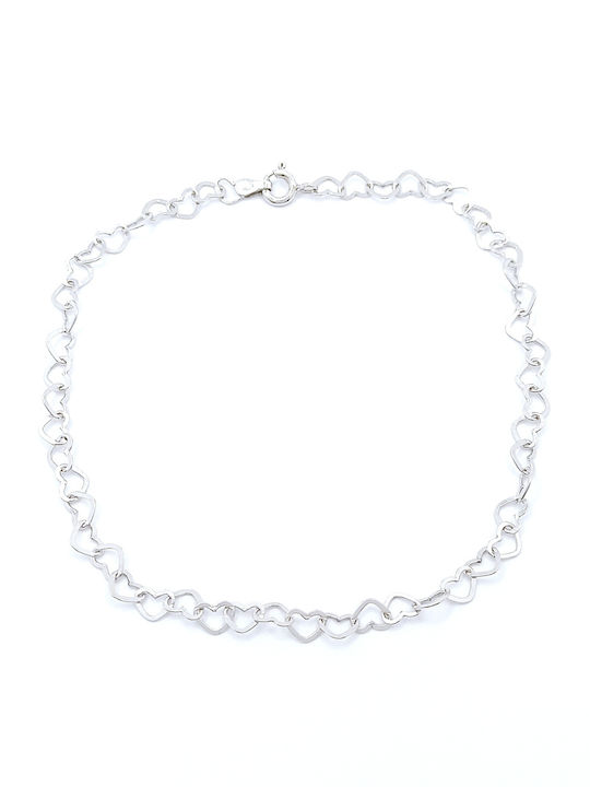 PS Silver Αλυσίδα Ποδιού από Ασήμι 24.5cm