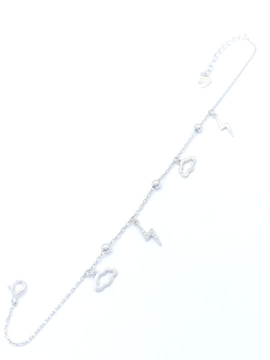 PS Silver Bracelet Chain made of Silver with Zircon