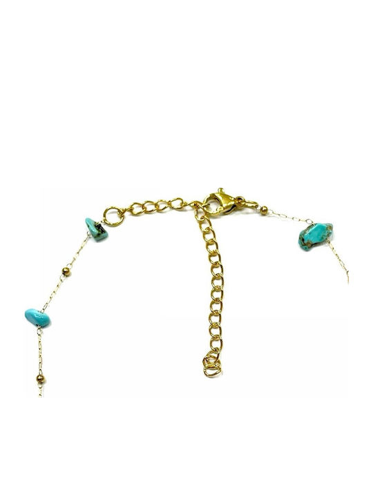 Kostibas Fashion Vergoldete Fußarmband aus Stahl