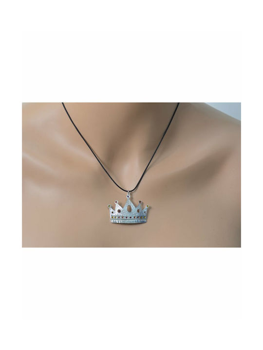Paraxenies Halskette mit Design Tiara aus Silber