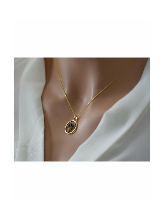 Paraxenies Necklace Zodiac Sign from Gold Plated Silver with Zircon